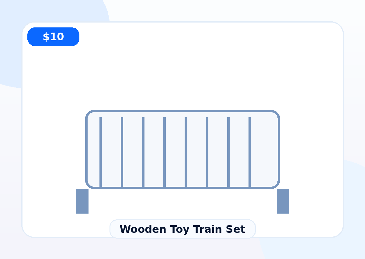 Wooden Toy Train Set